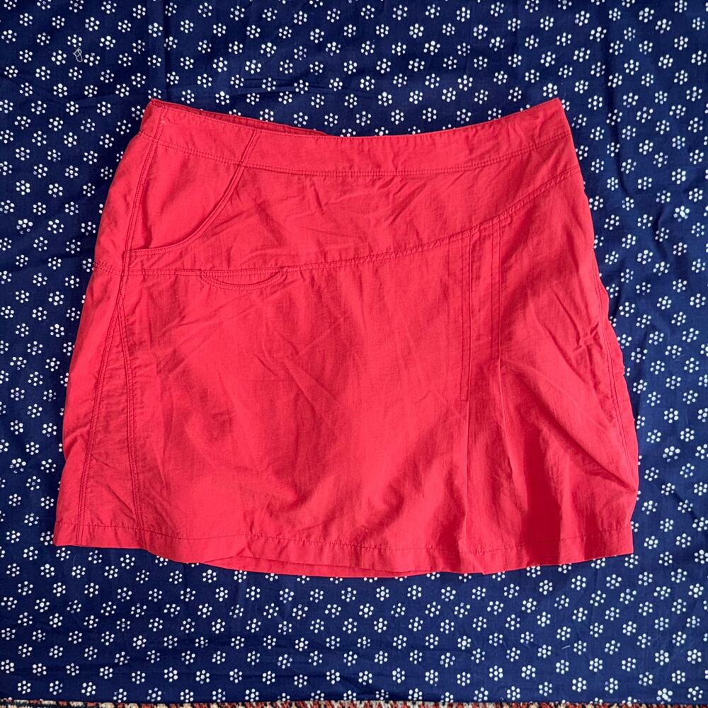 Royal Robbins 4 Deep Red Side Zip Active Wear Mesh Lined Skort